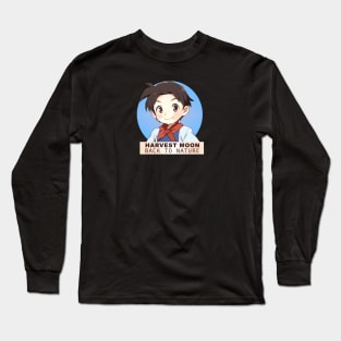 Harvest Moon In Vector Art Long Sleeve T-Shirt